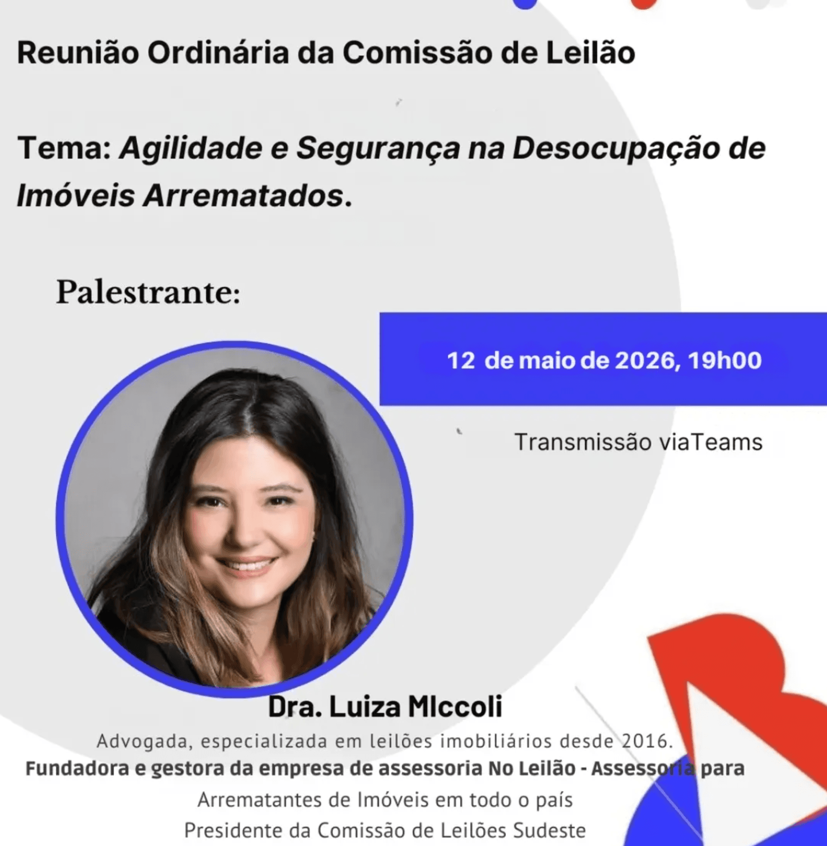 Reunião Ordinária da Comissão de Leilão: Agilidade e Segurança na Desocupação de Imóveis Arrematados